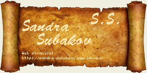 Sandra Subakov vizit kartica